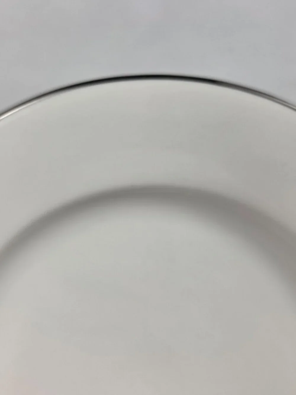 FOUR Royal Doulton Simply Platinum Salad Plates White with Platinum Trim